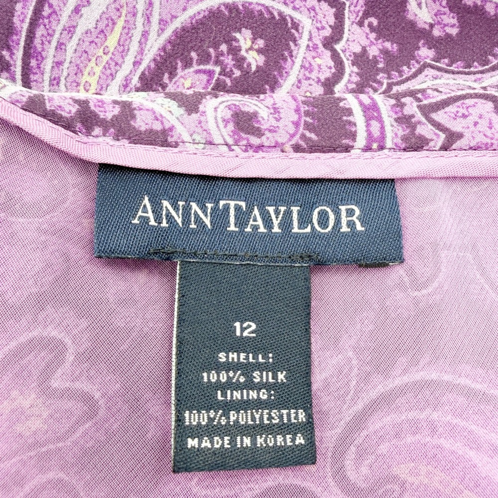Vintage 90s Silk Midi / Maxi Skirt in Purple Paisley Size 12 Fairy Grunge Whimsy - Picture 7 of 7